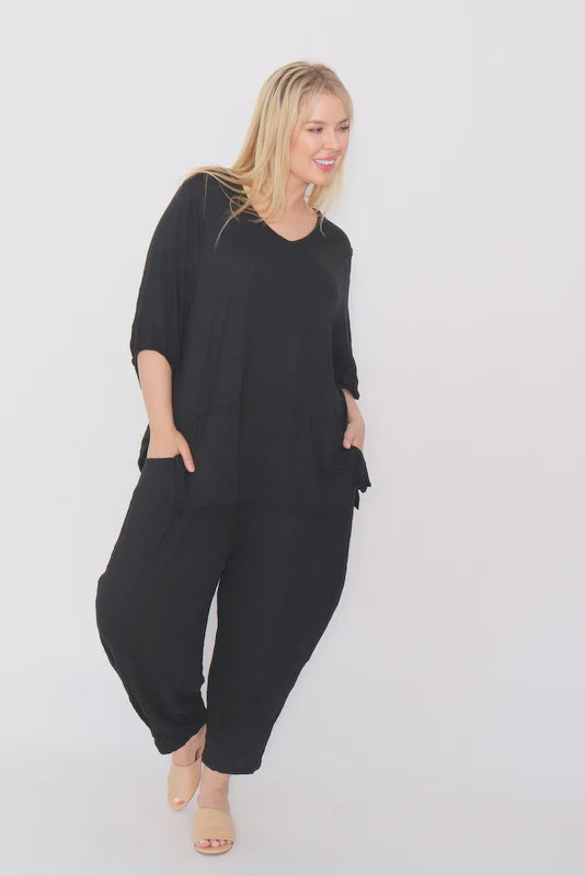 Crinkle Cotton Square Top