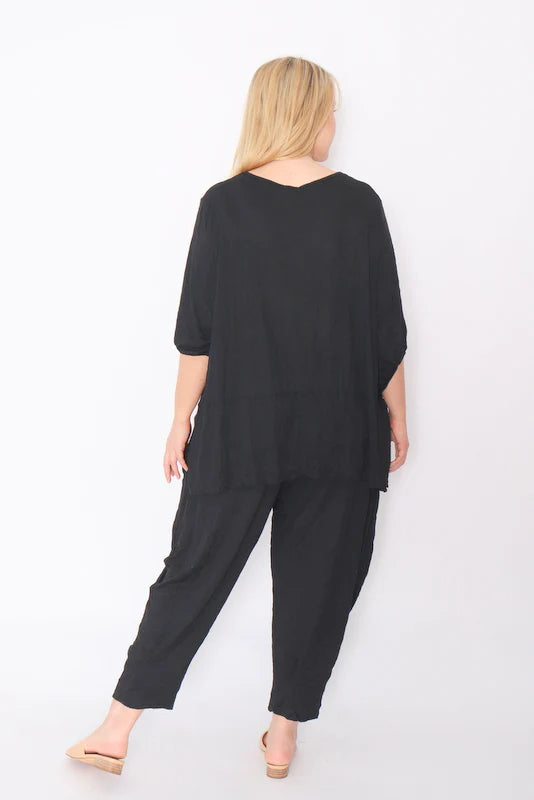 Crinkle Cotton Square Top