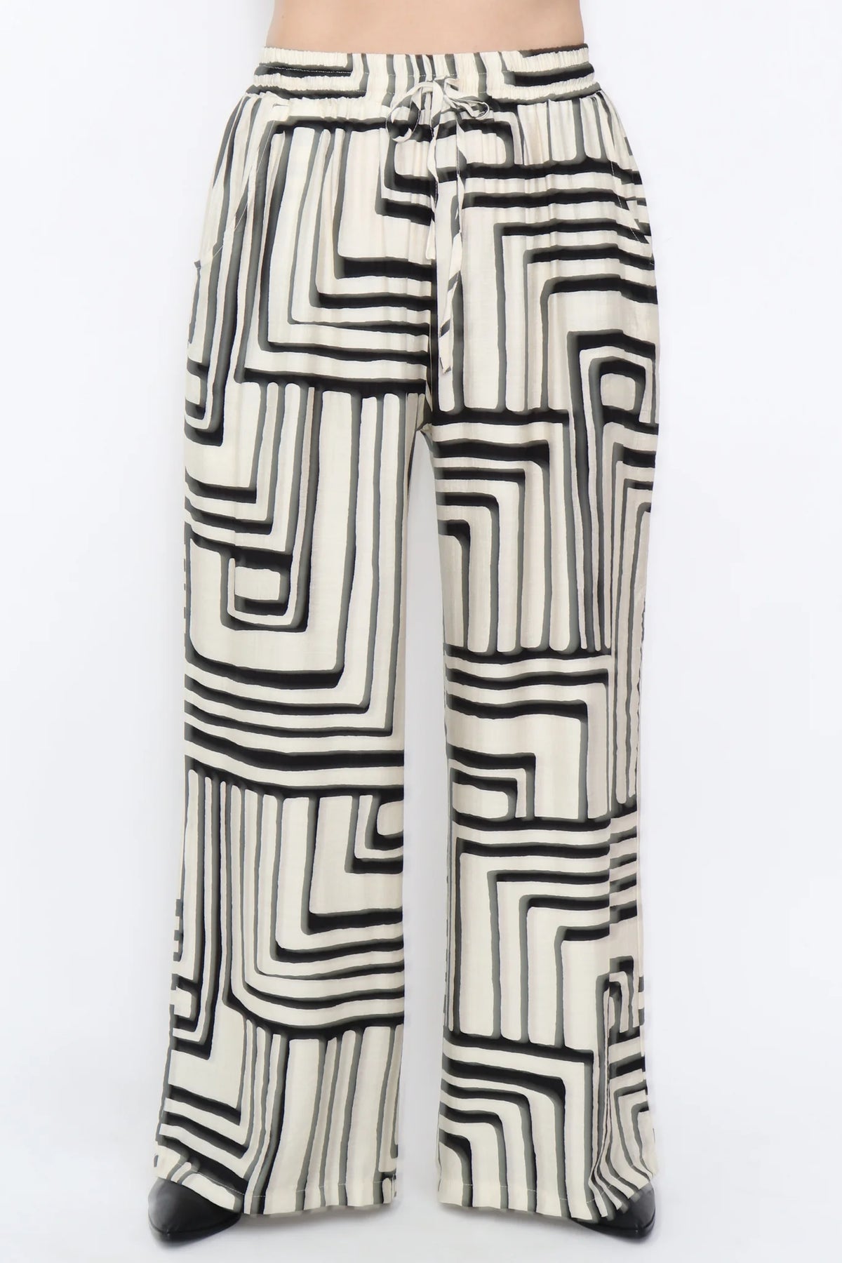 Wide Leg Geo Pants