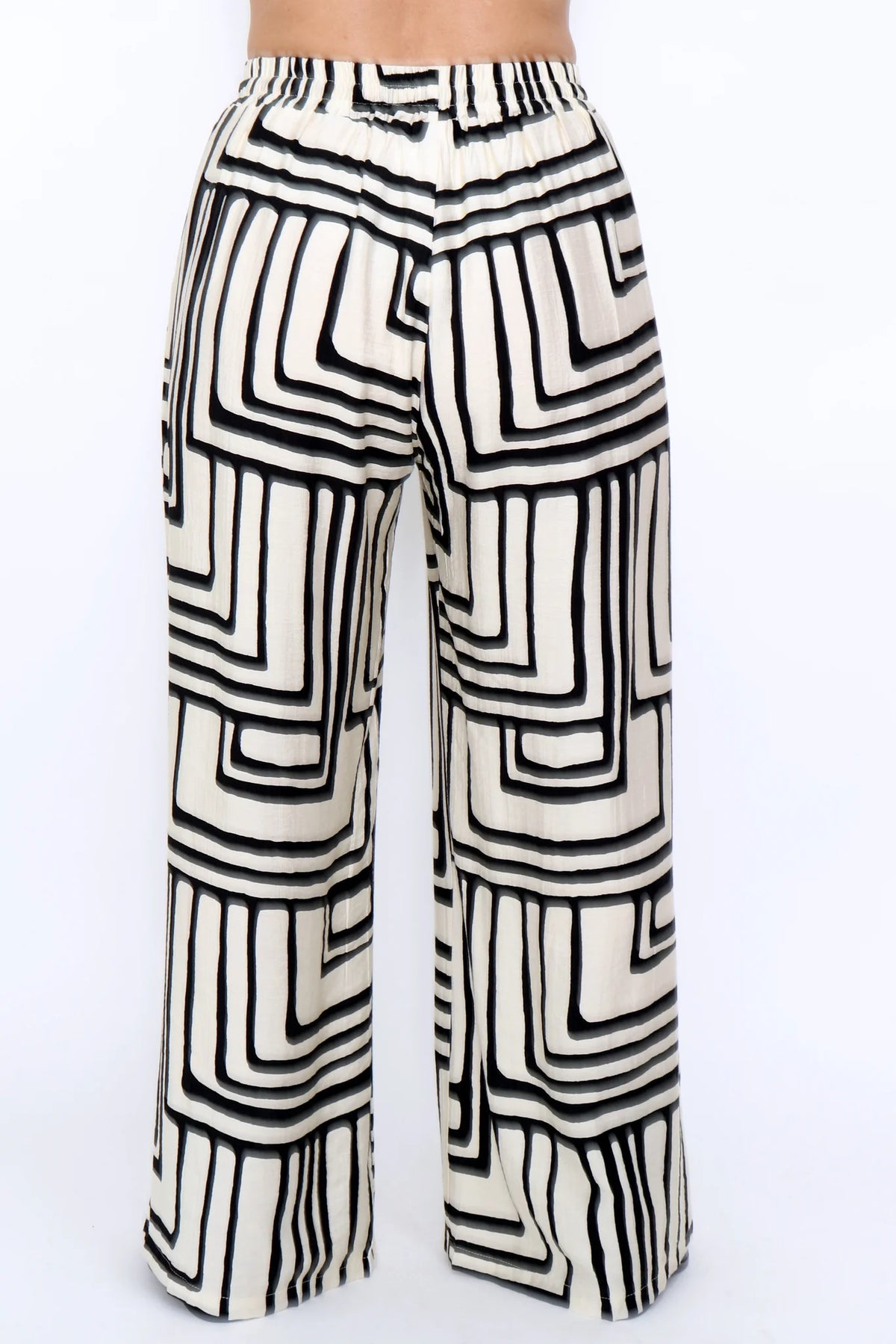 Wide Leg Geo Pants