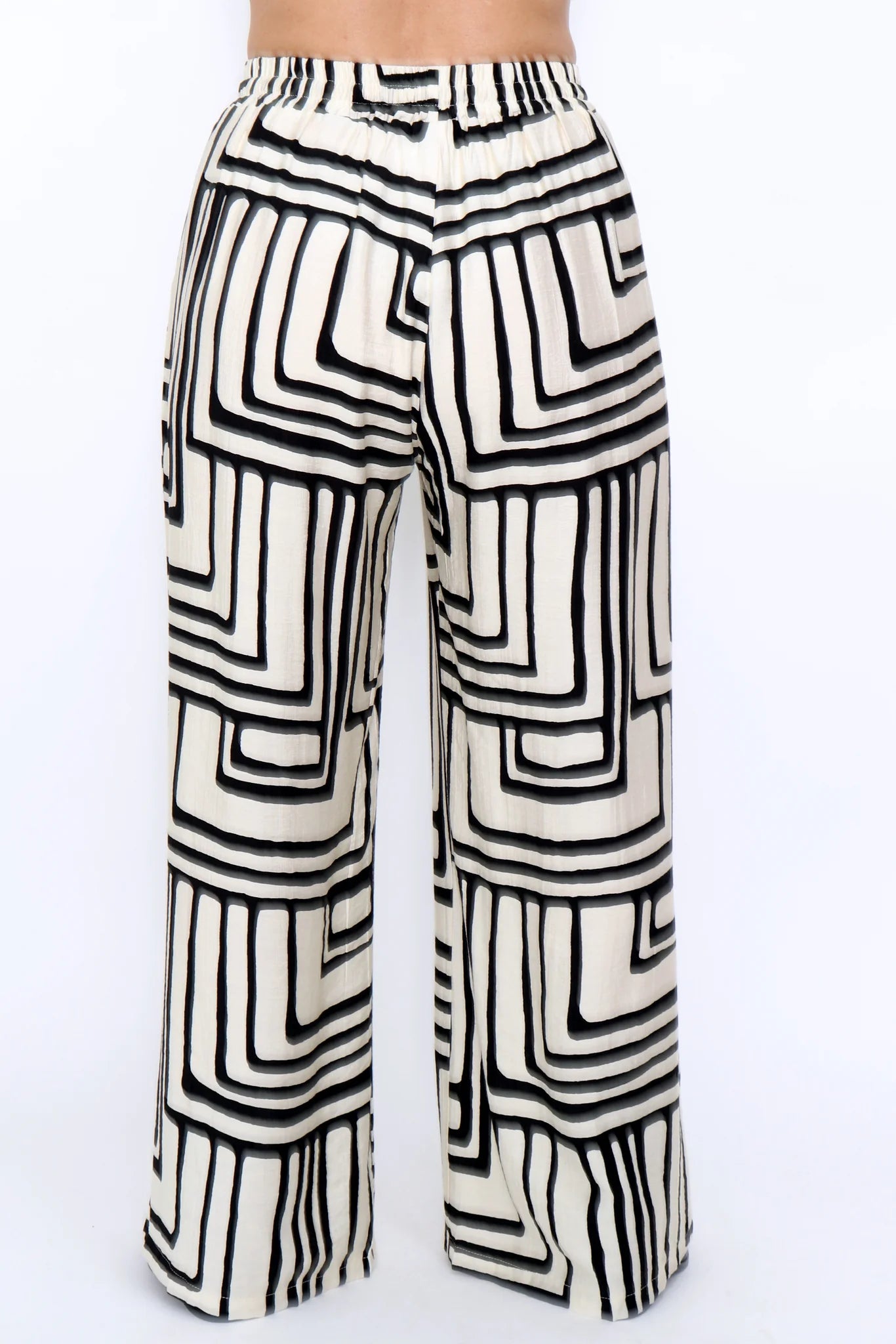 Wide Leg Geo Pants