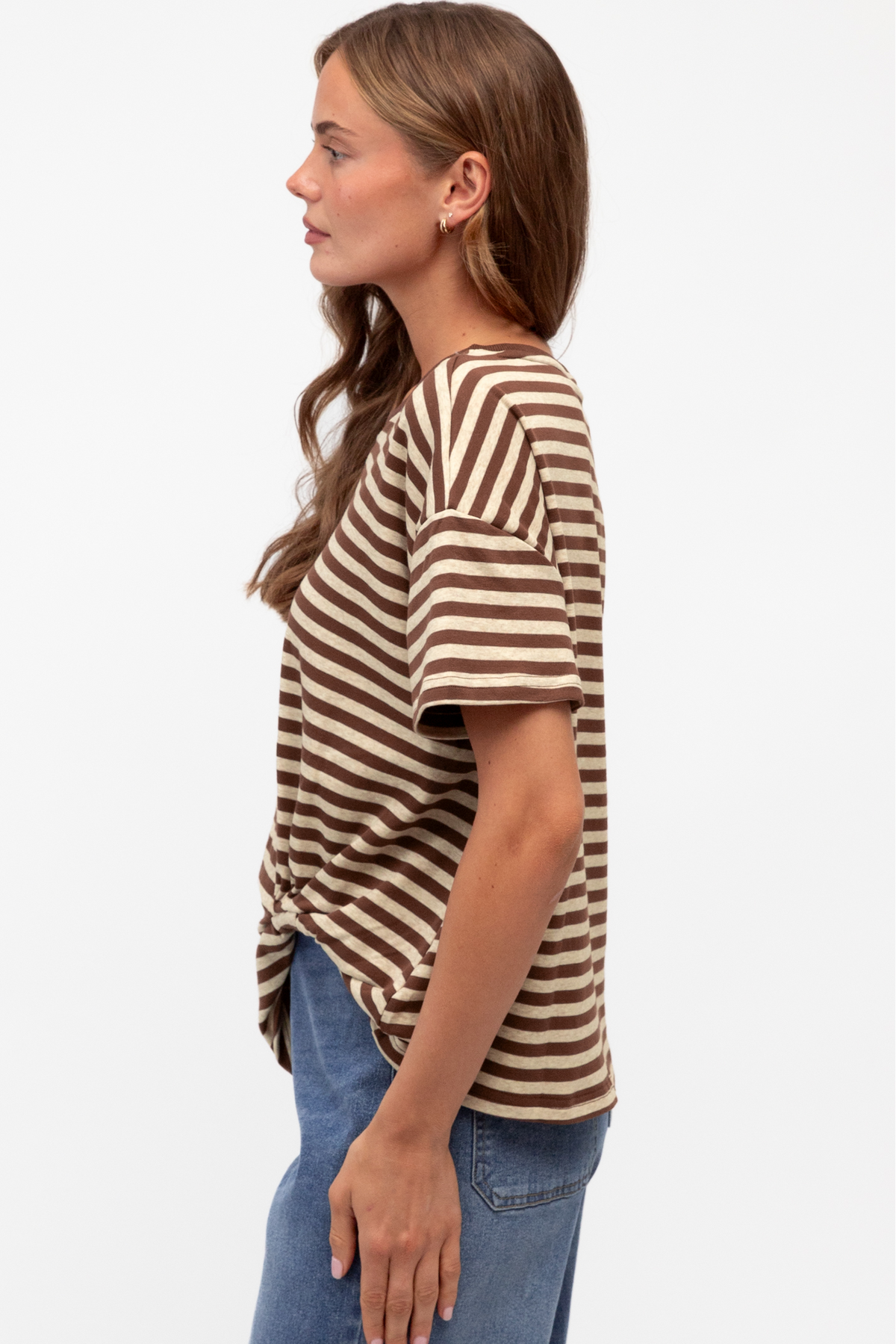 Striped Tuck Tee