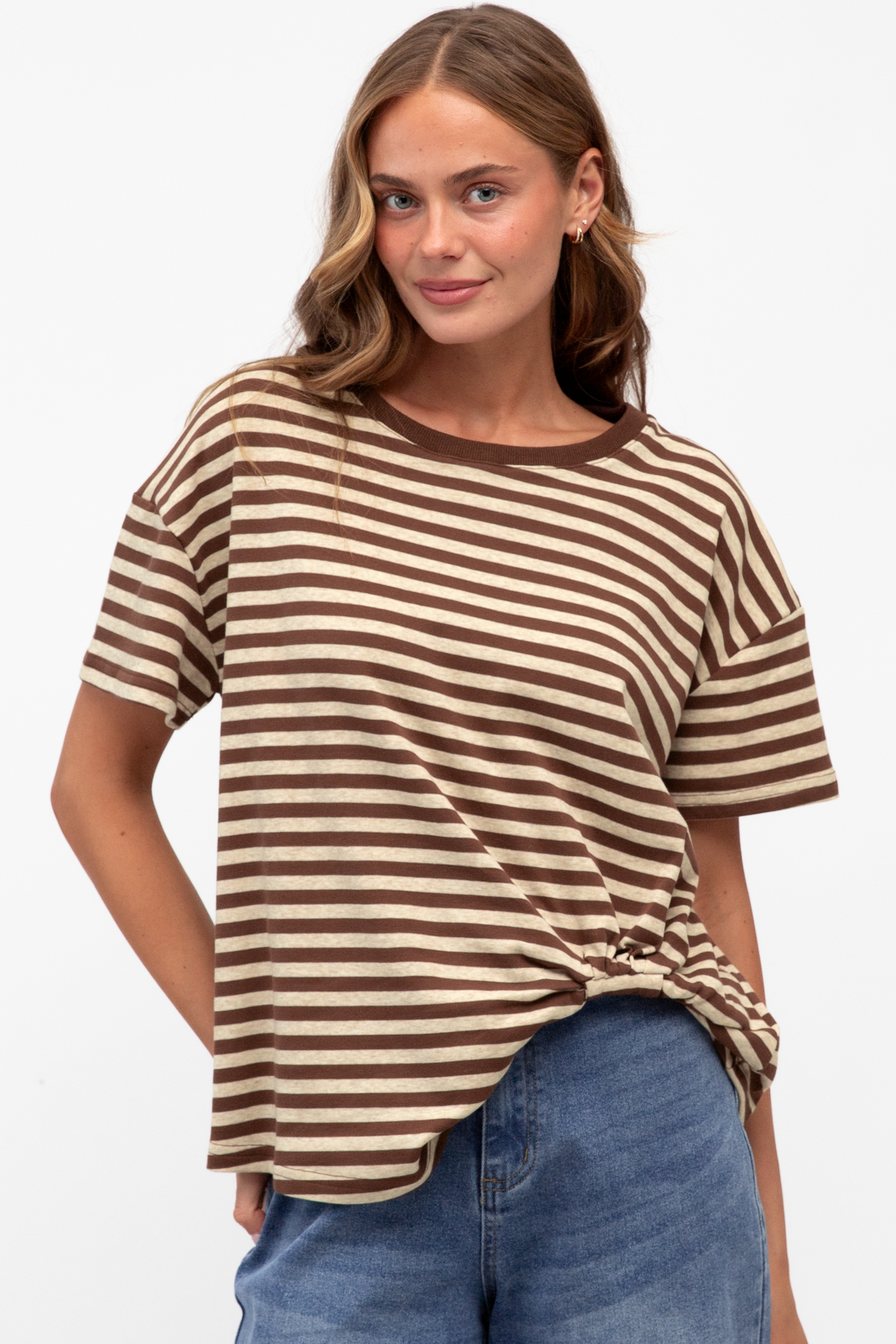 Striped Tuck Tee