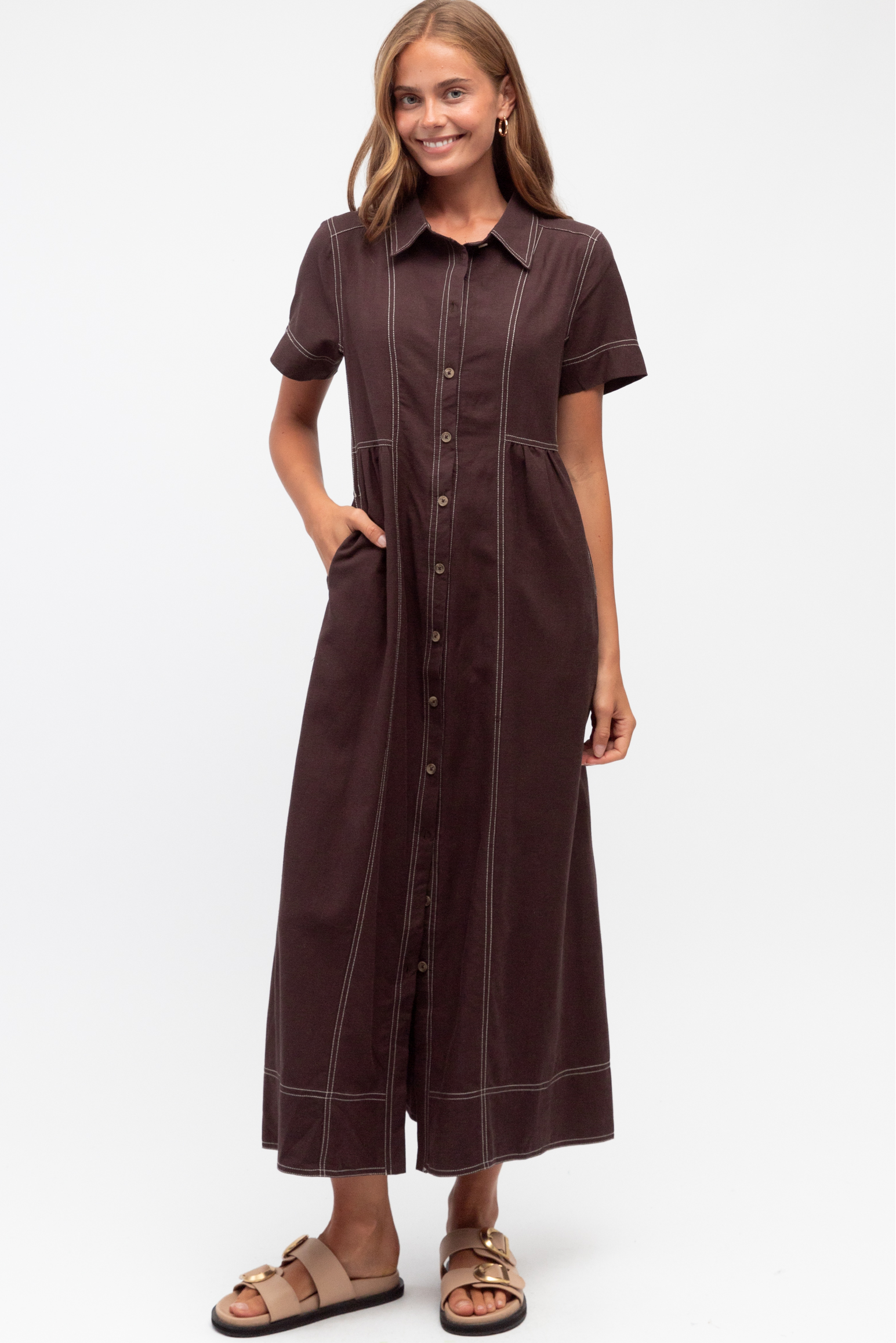Charlie Buttoned Dress