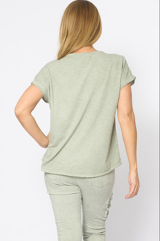 Flower V-Neck Top