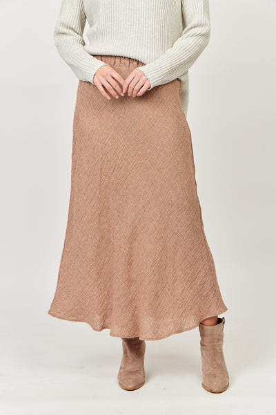 Linen A-line Maxi Skirt