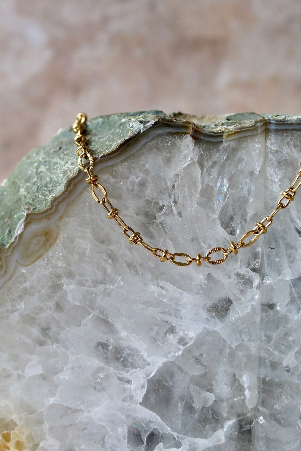 Deco Oval Link Necklace