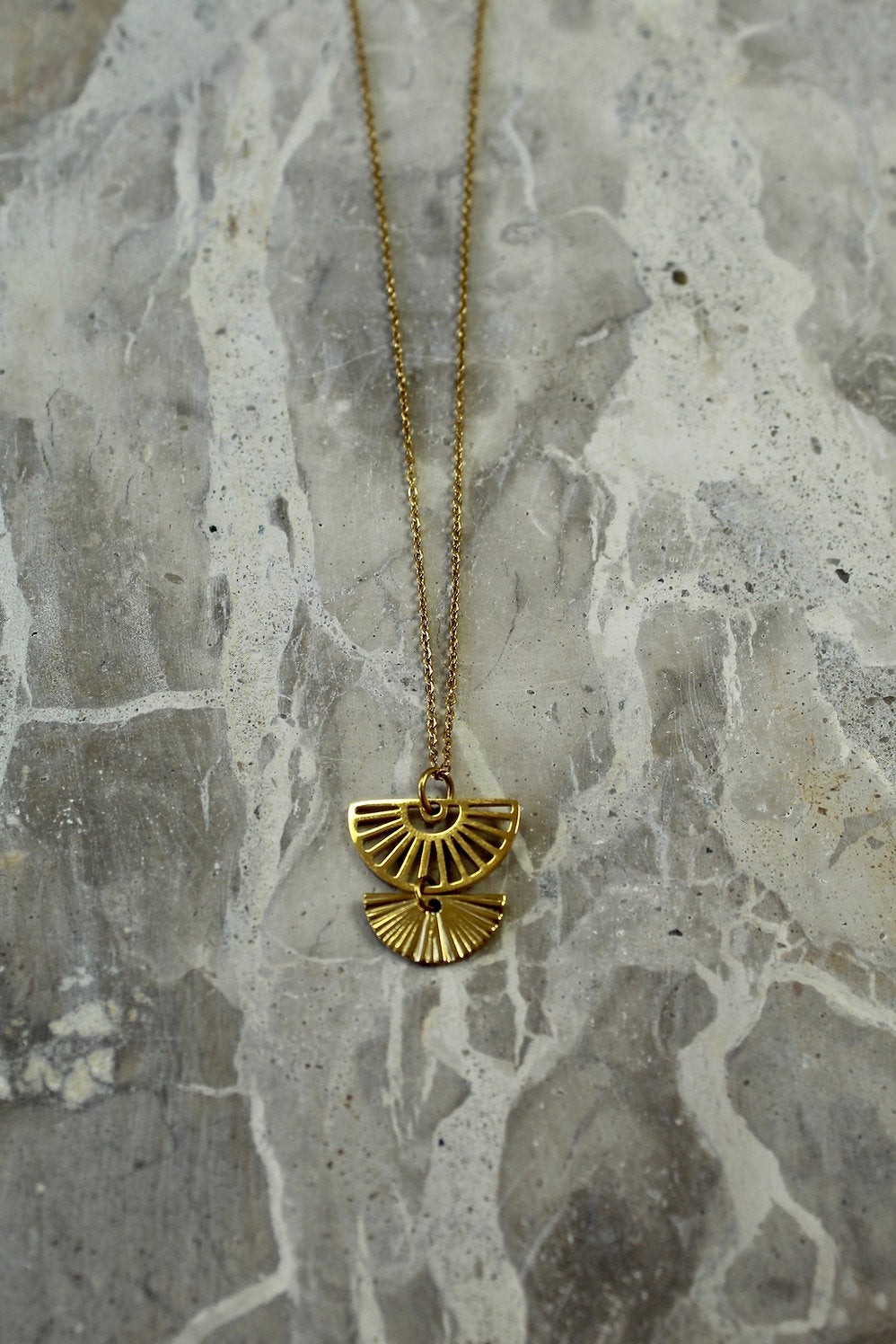 Deco Fans Pendant Necklace