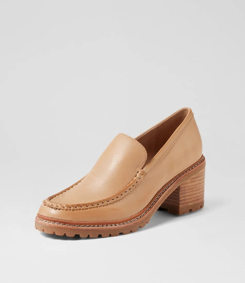 Bonnee Heeled Leather Loafer