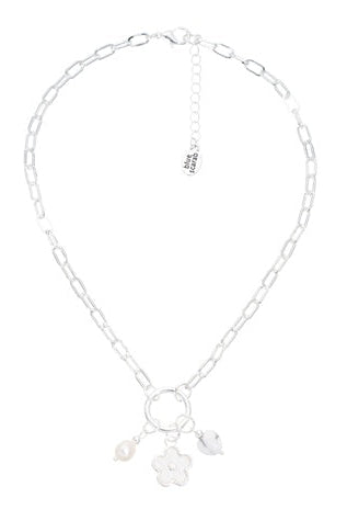 Lotus Leaf Clover and Pearl Necklace