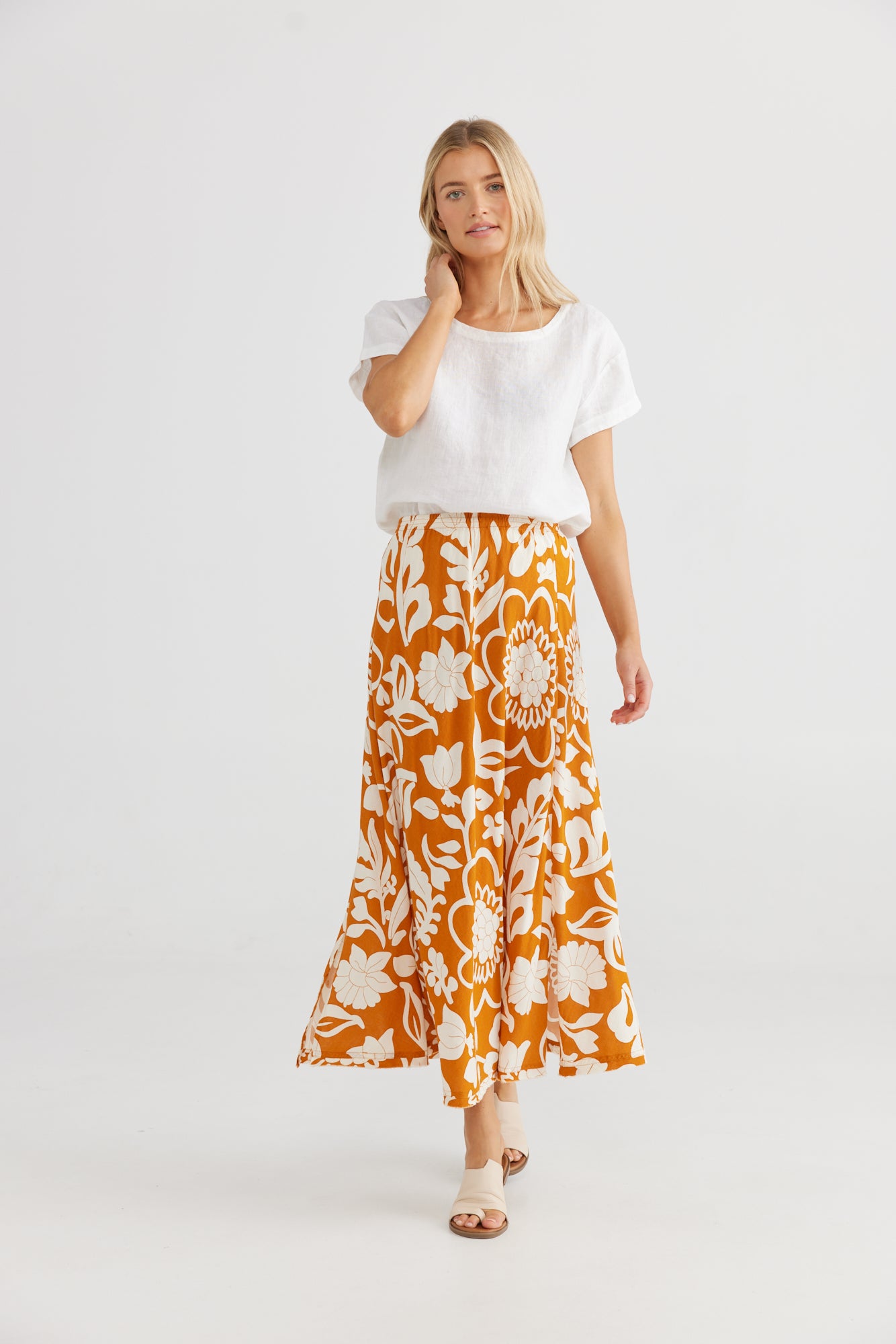 Sicily Linen Blend Skirt