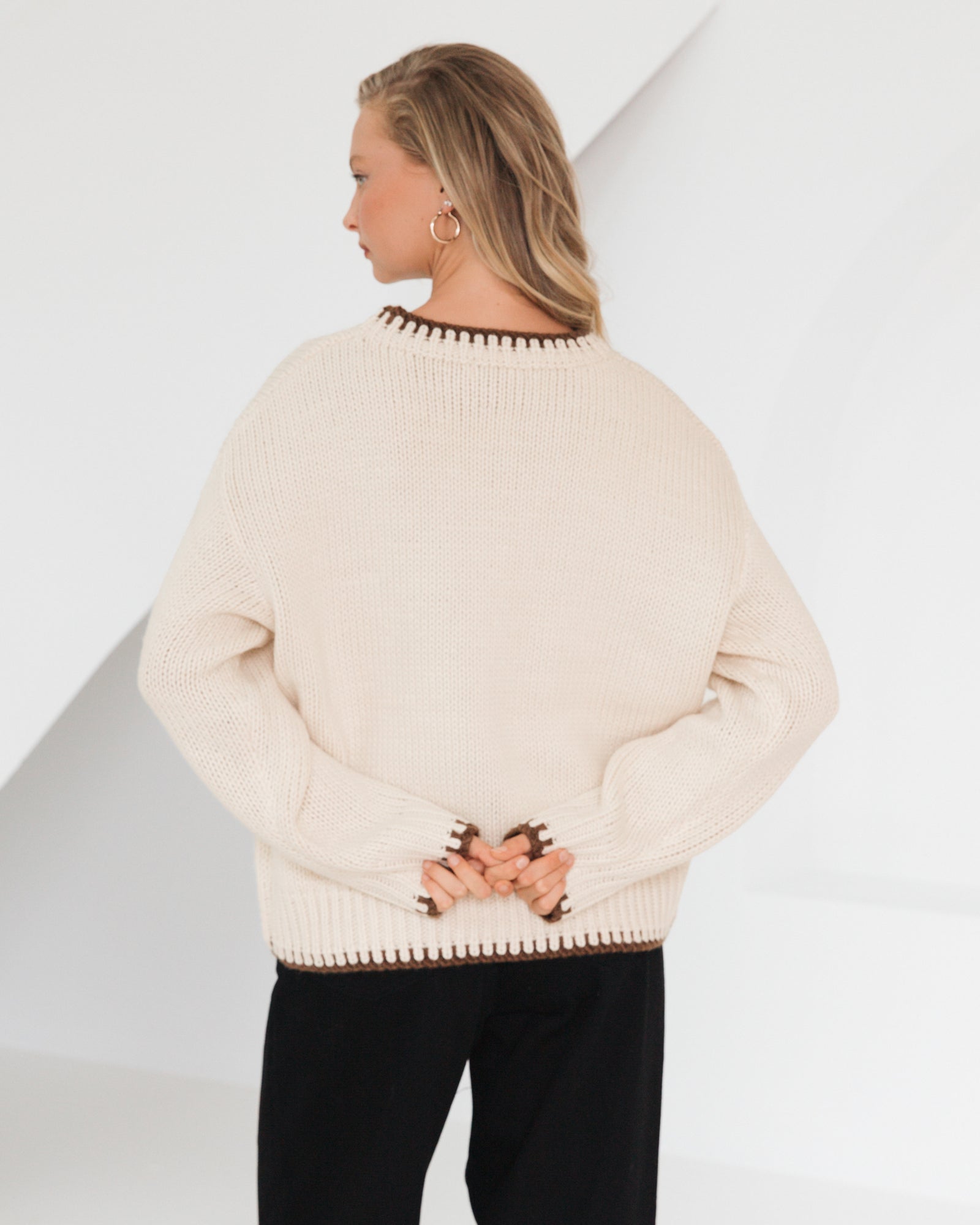 Shell Contrast Knit Jumper