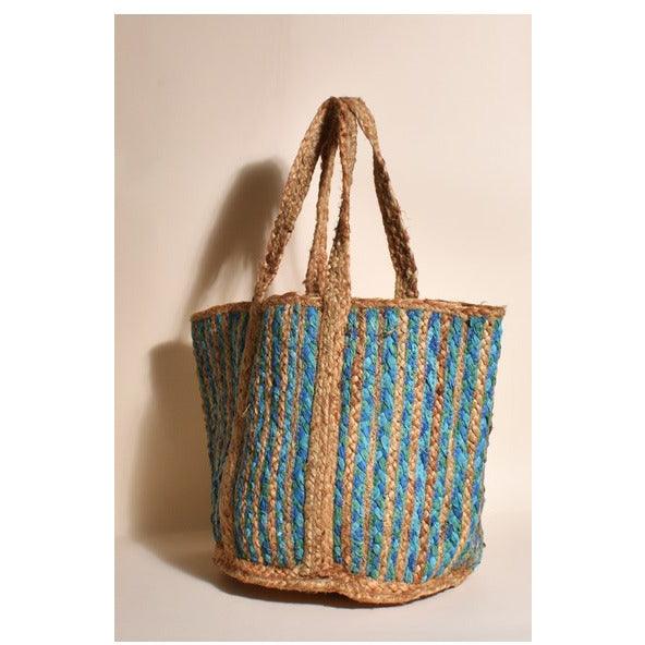 Recycled Fabric Woven Jute Bag