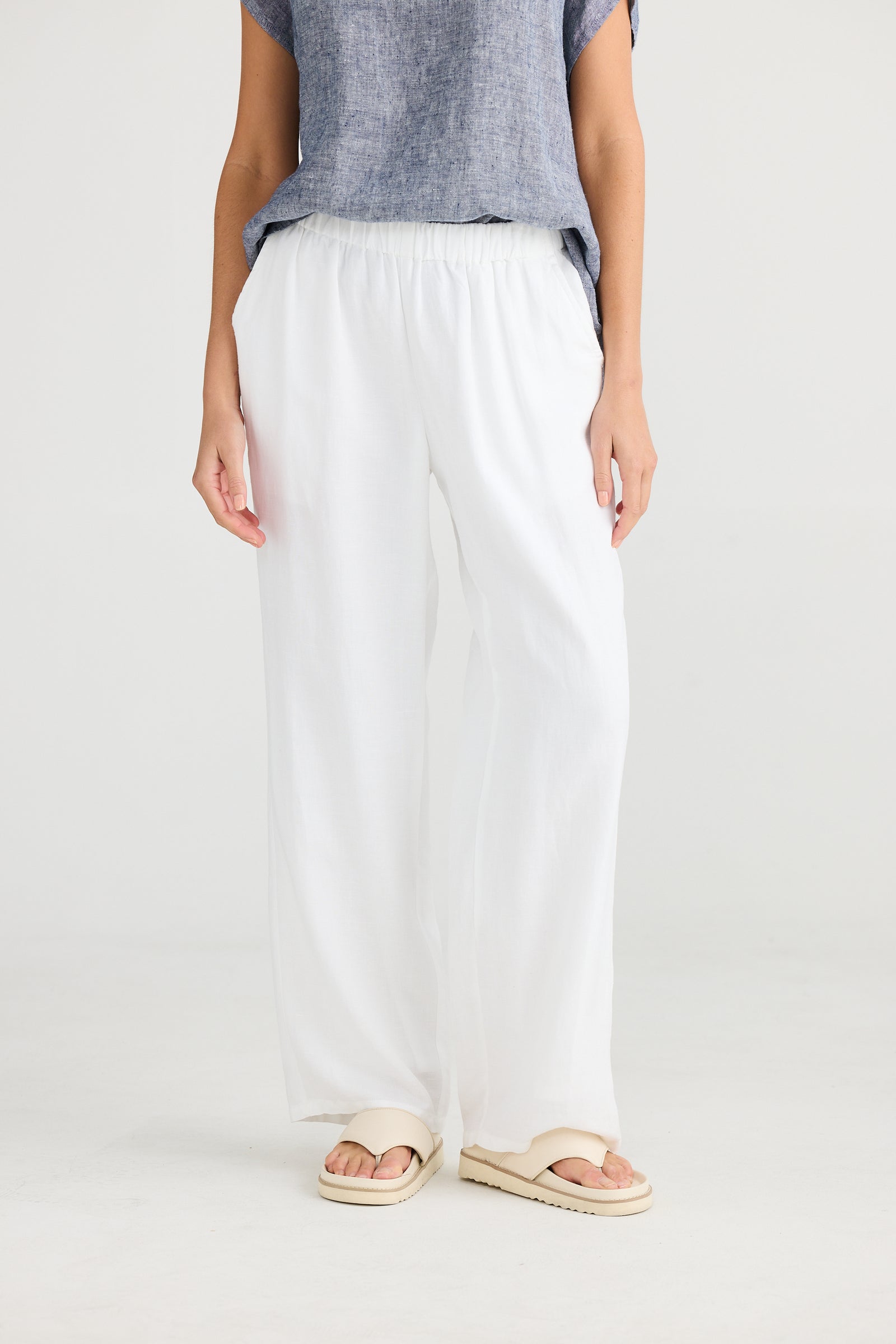 Souk Pant – White Linen Blend
