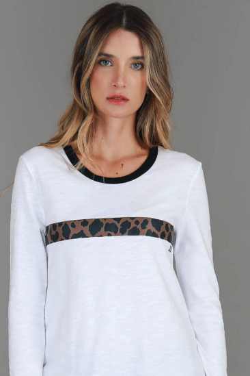 Di Leopard Stripe T-Shirt