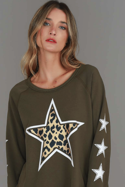 Kate Leopard Star Sweatshirt