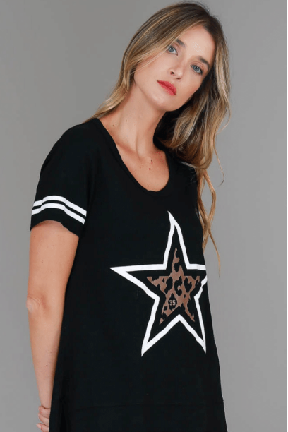 Demi Leopard Star T-Shirt