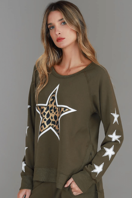Kate Leopard Star Sweatshirt