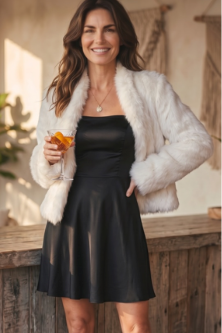 Straight Edge Fur Jacket