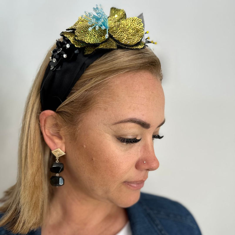 Sequin Flower Headband