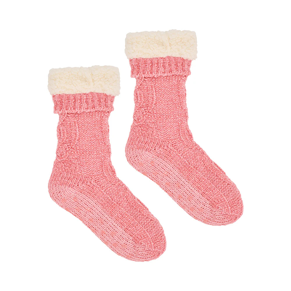 Chenille Lounge Sherpa Socks