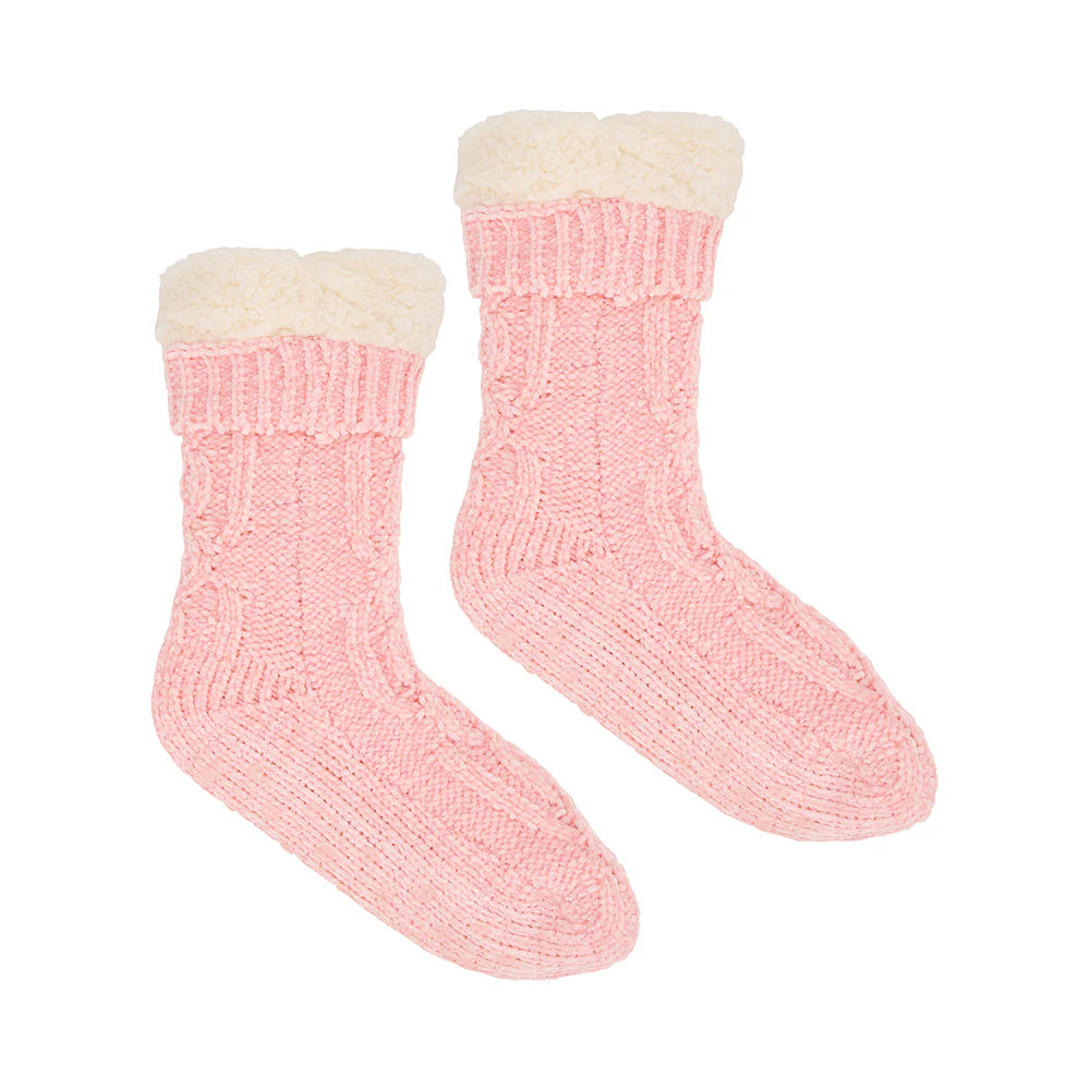 Chenille Lounge Sherpa Socks