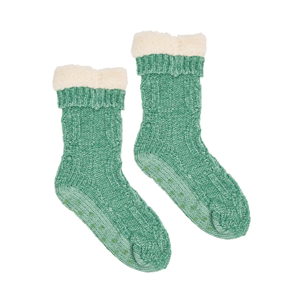 Chenille Lounge Sherpa Socks