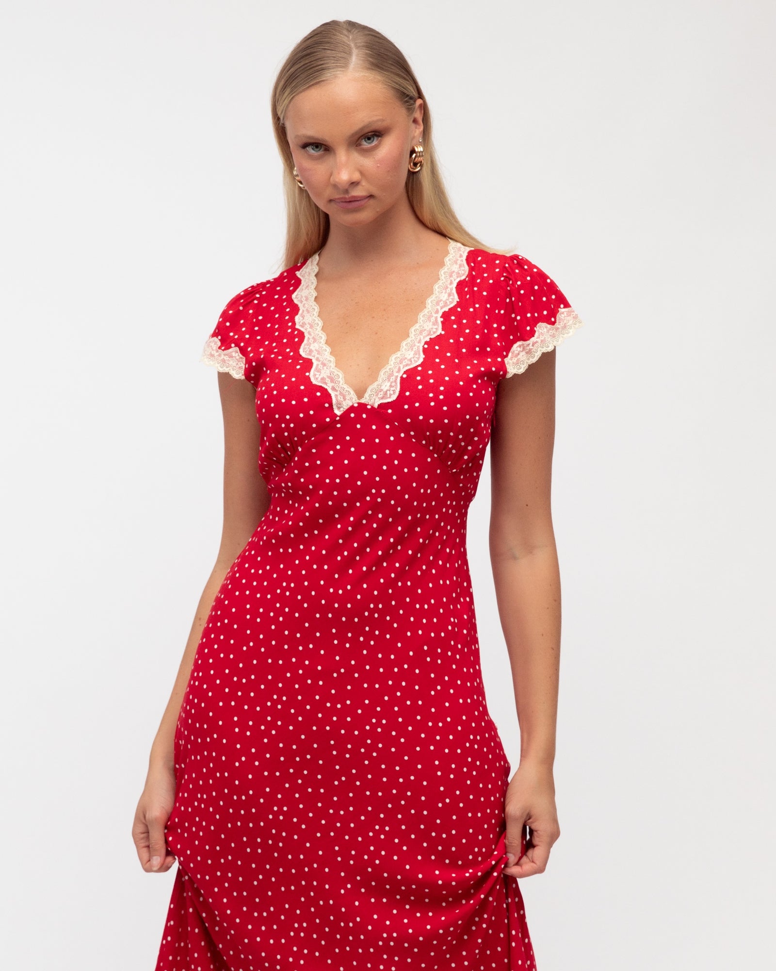 Lucy Spot Maxi Dress