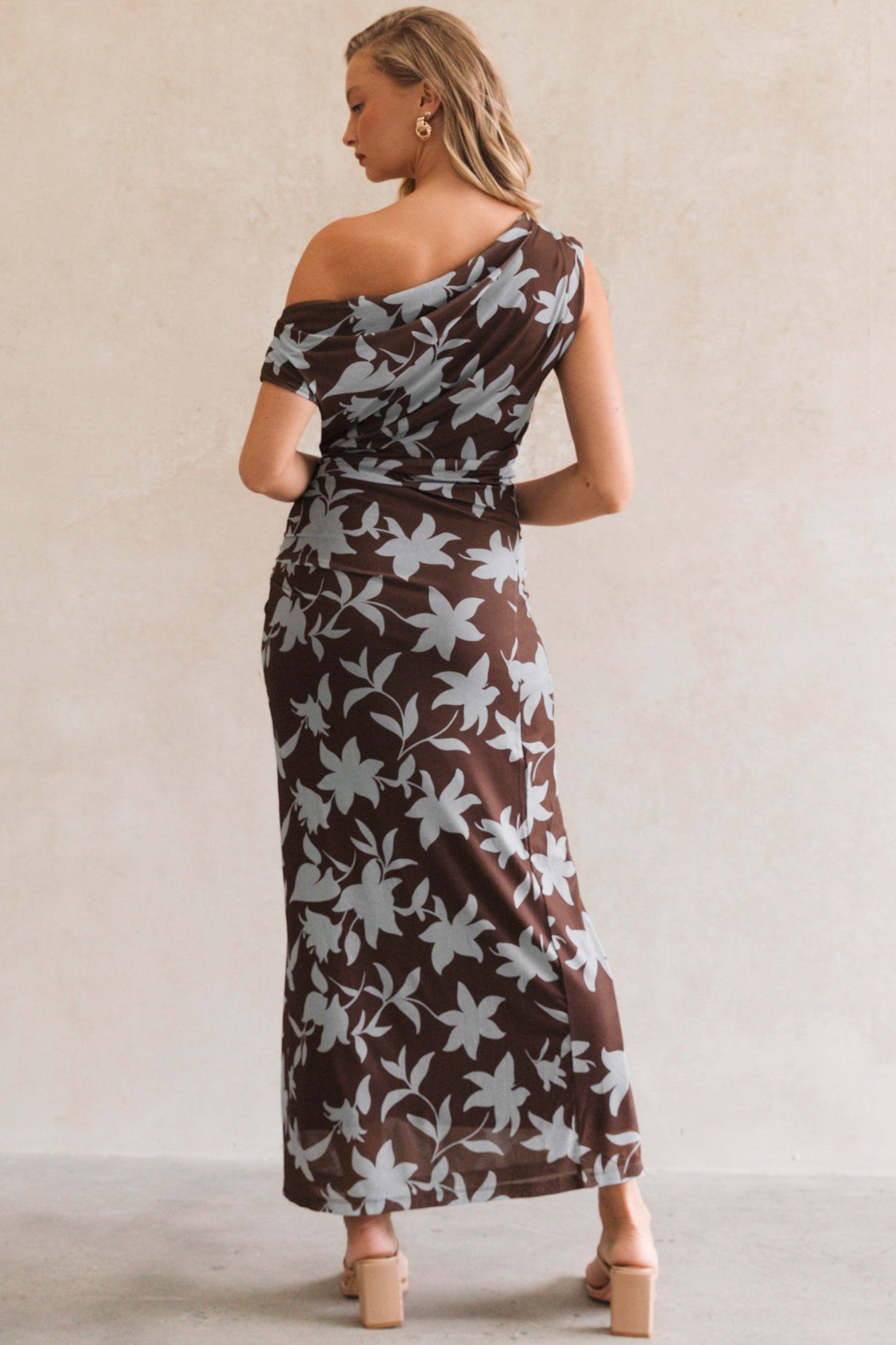 Blue Blooms Mesh Dress