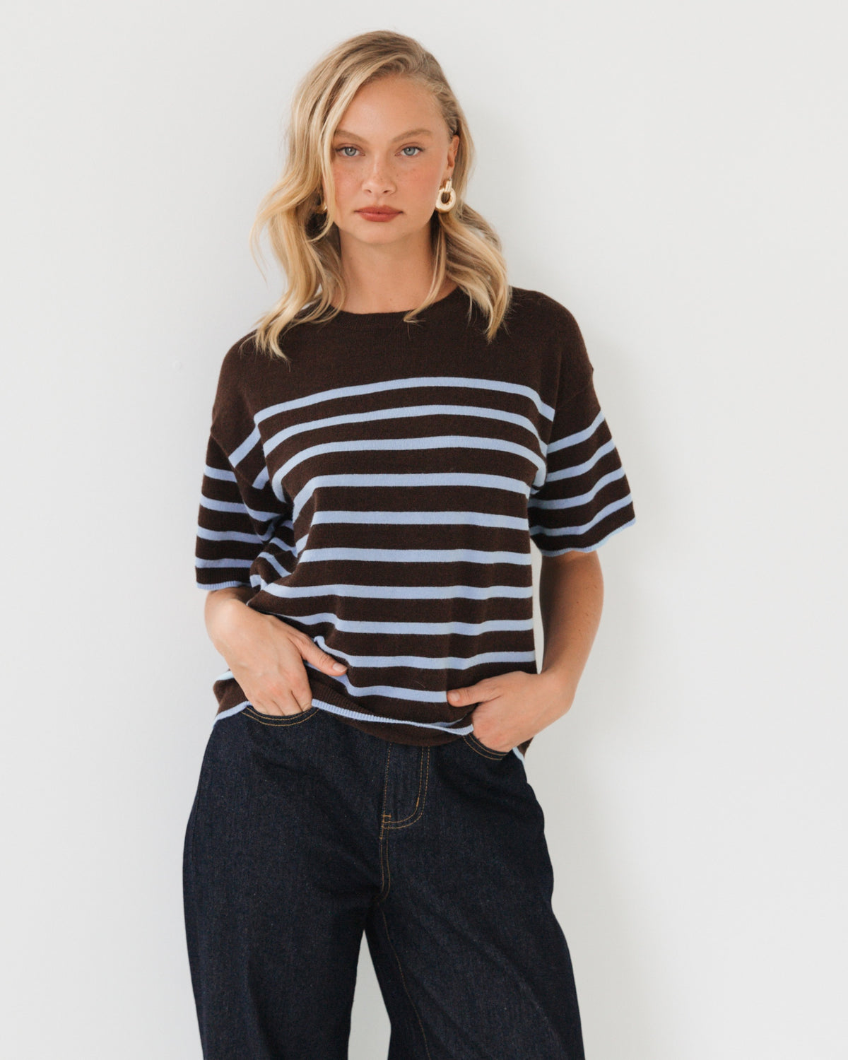Sadie Strip Knit Tee