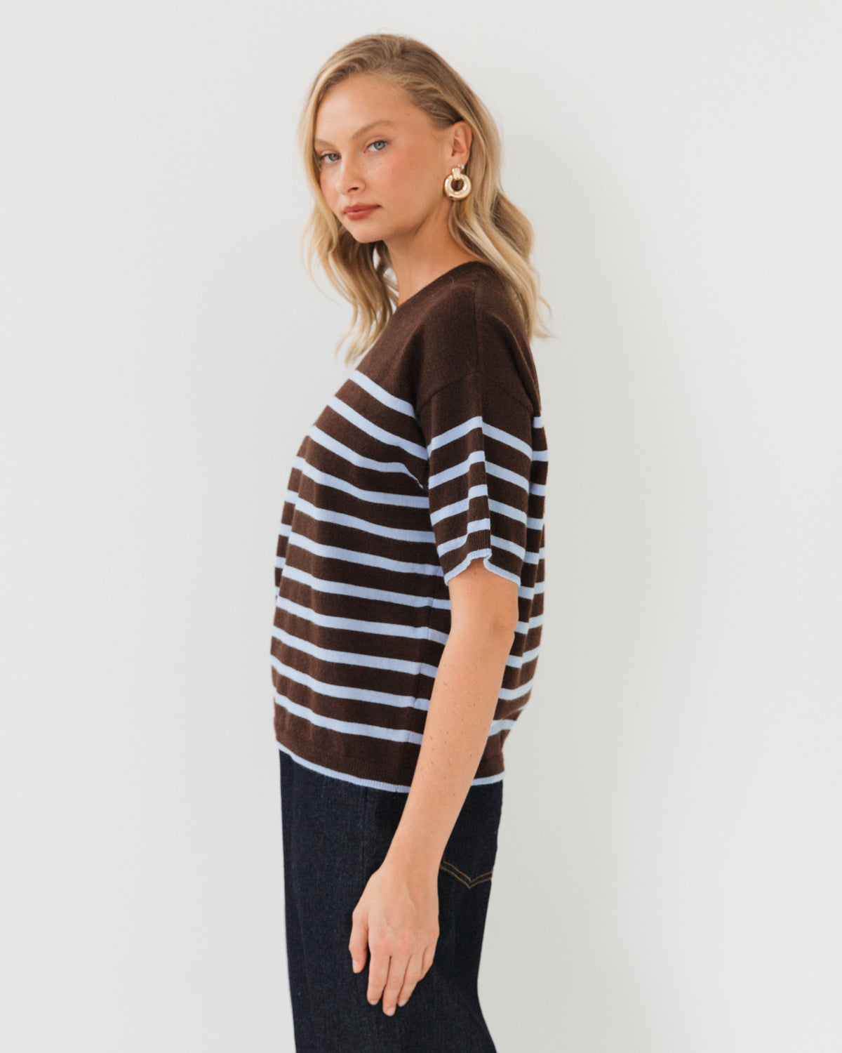 Sadie Strip Knit Tee