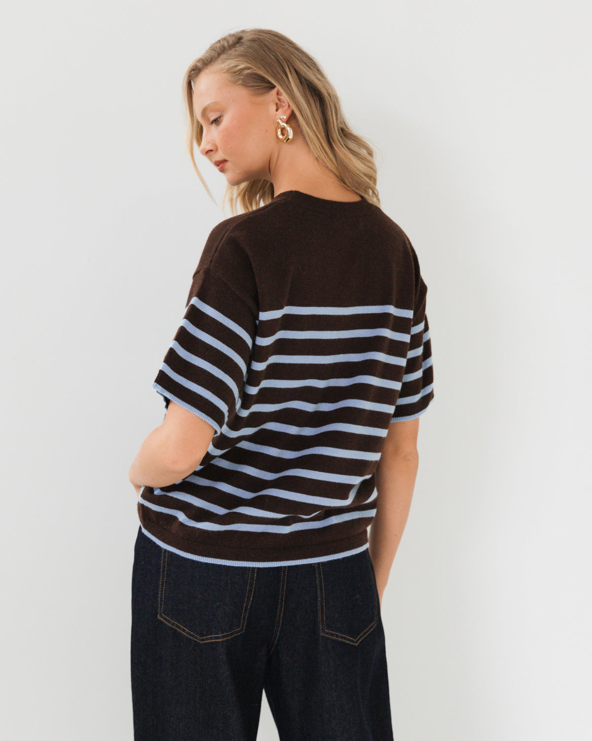 Sadie Strip Knit Tee