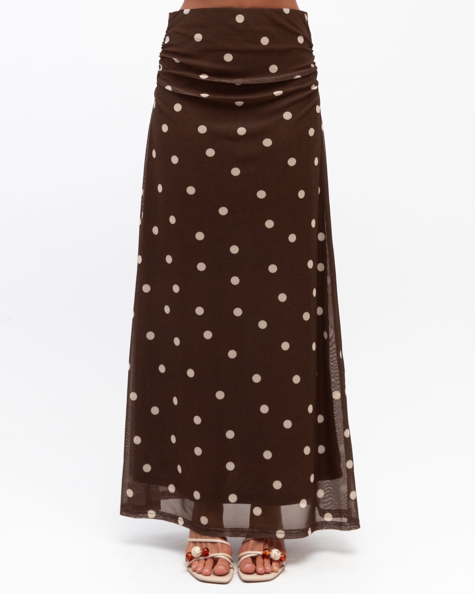 Marie Spot Mesh Skirt