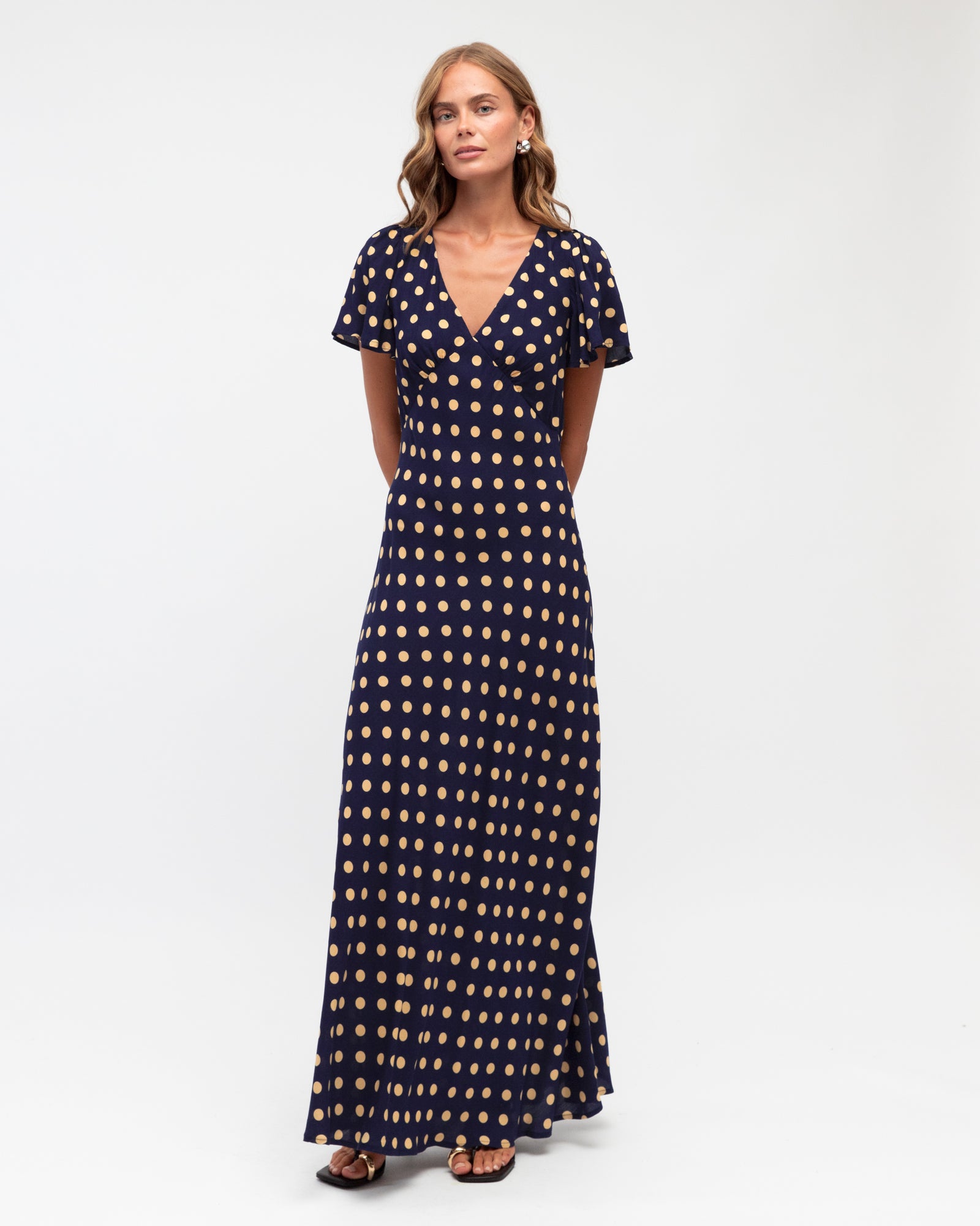 Claudia Spot Maxi Dress