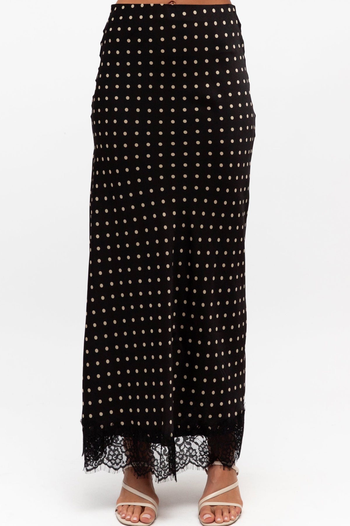 Star Spotted Satin Skirt