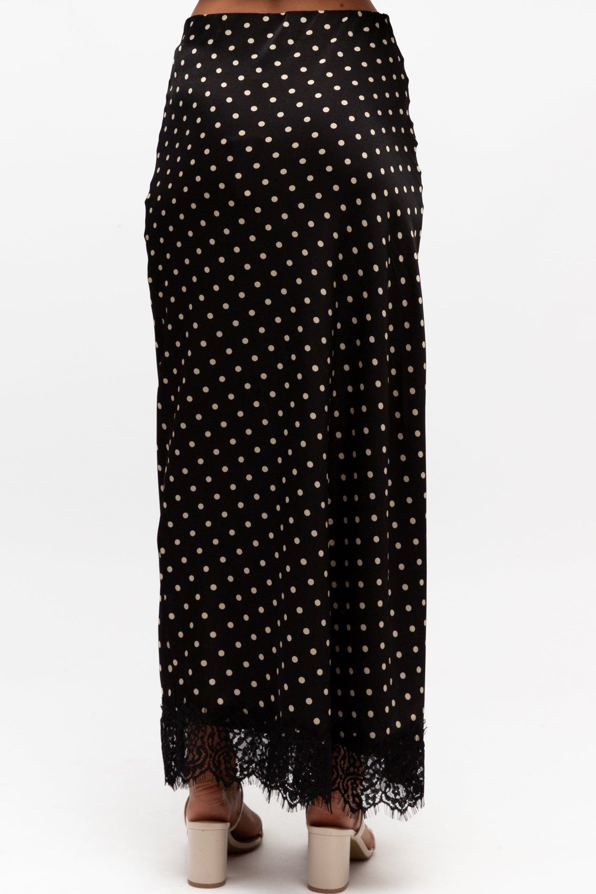 Star Spotted Satin Skirt