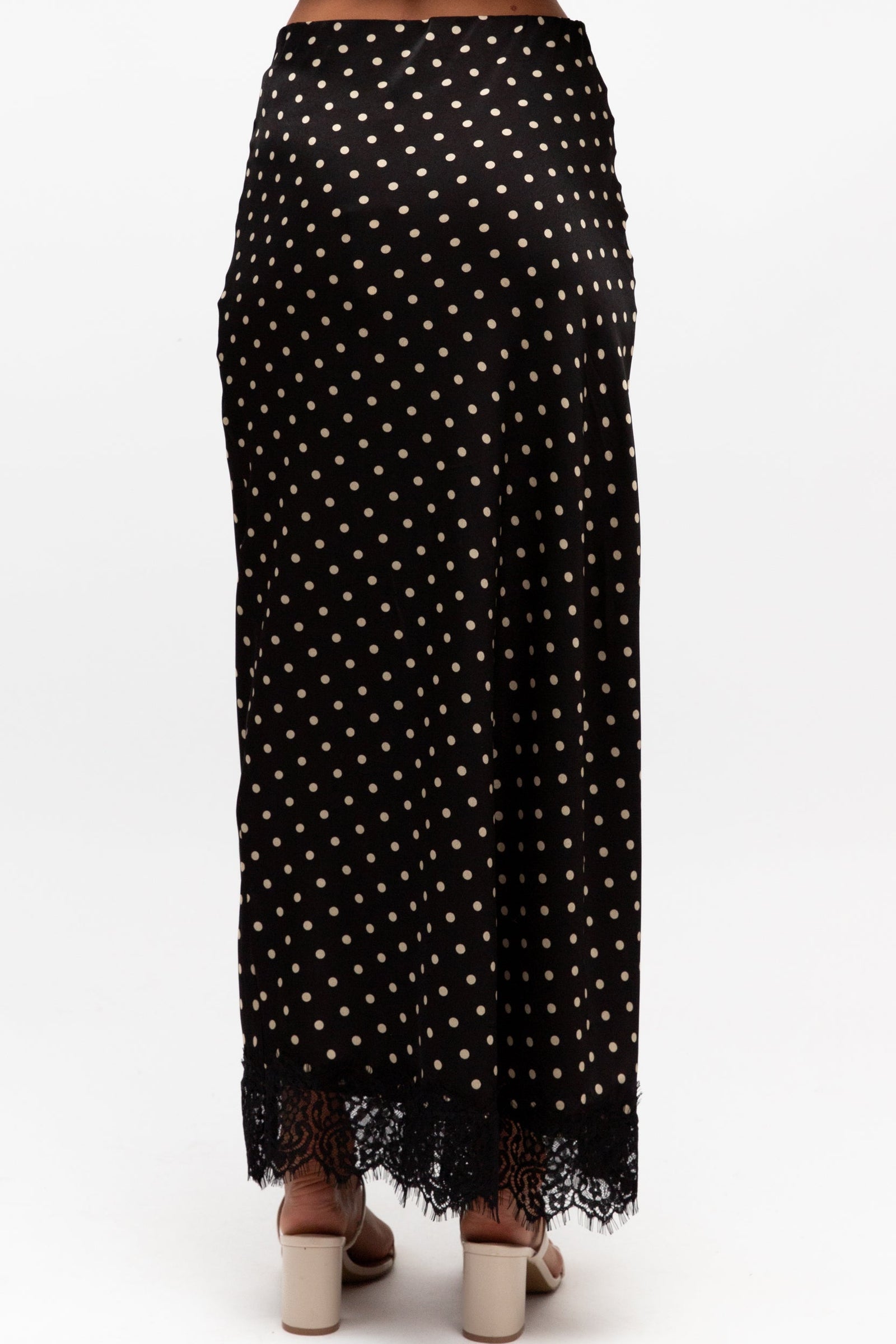 Star Spotted Satin Skirt