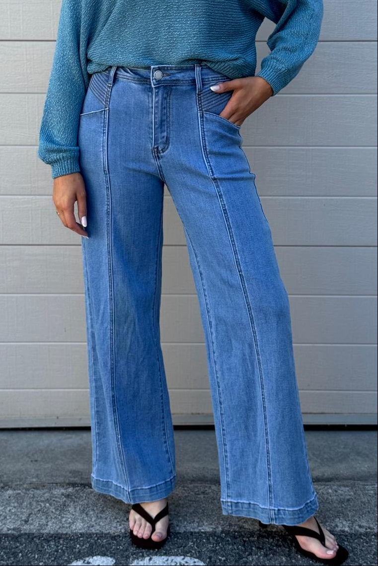 Stitched Panel Jeans
