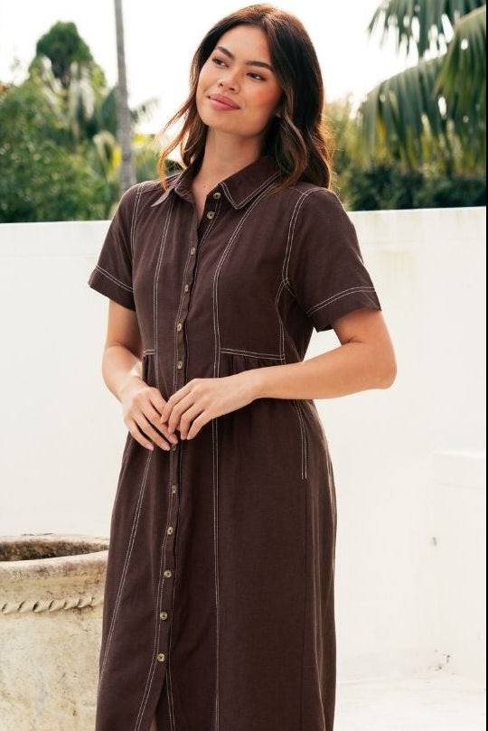 Charlie Buttoned Dress