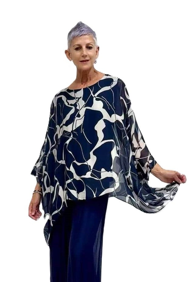 Abstract Kaftan Top