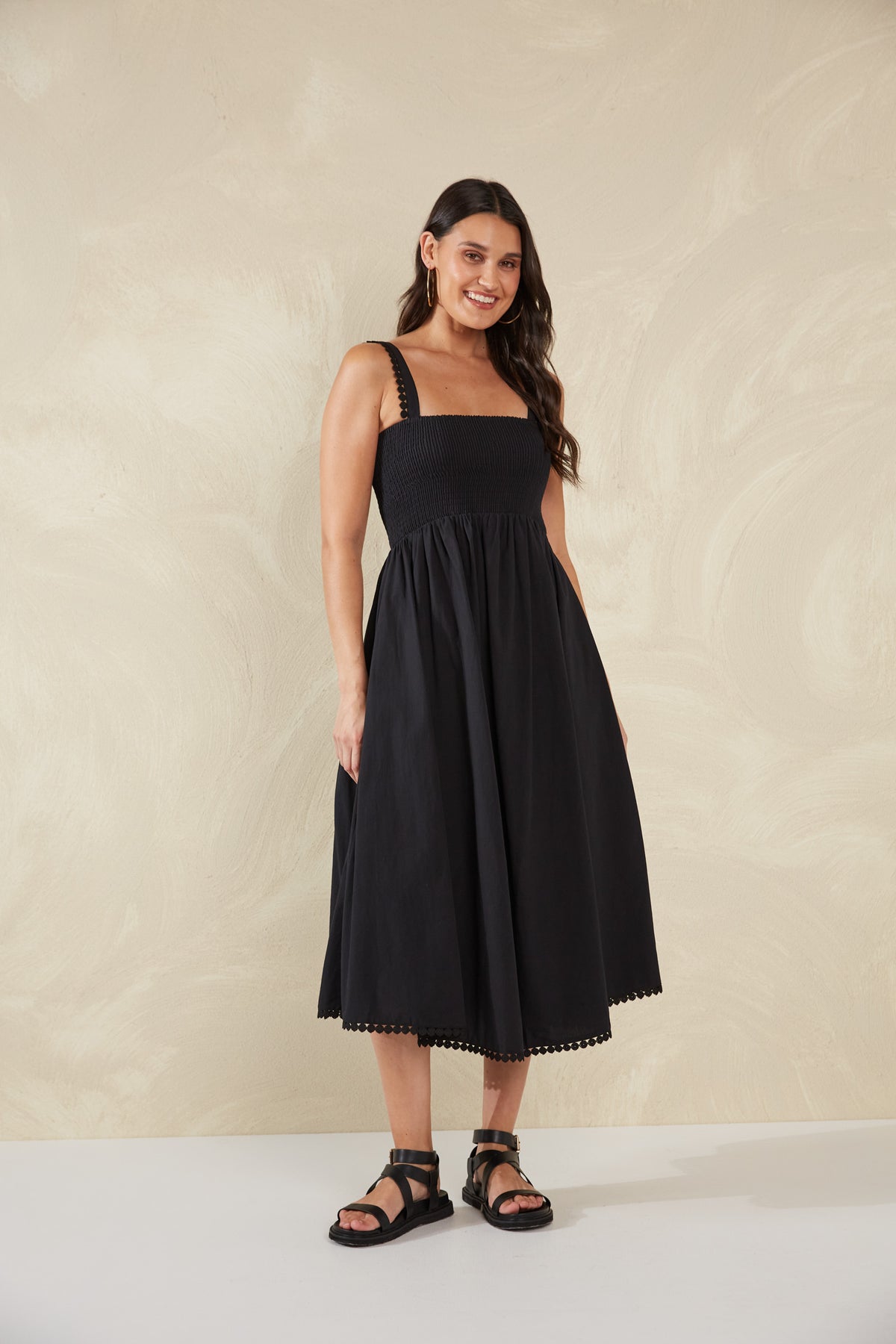 Adelfia Shirred Dress
