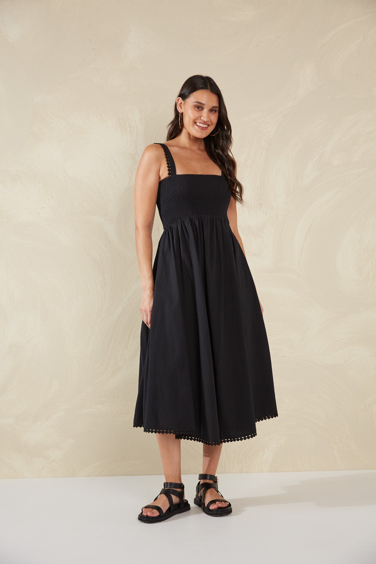 Adelfia Shirred Dress