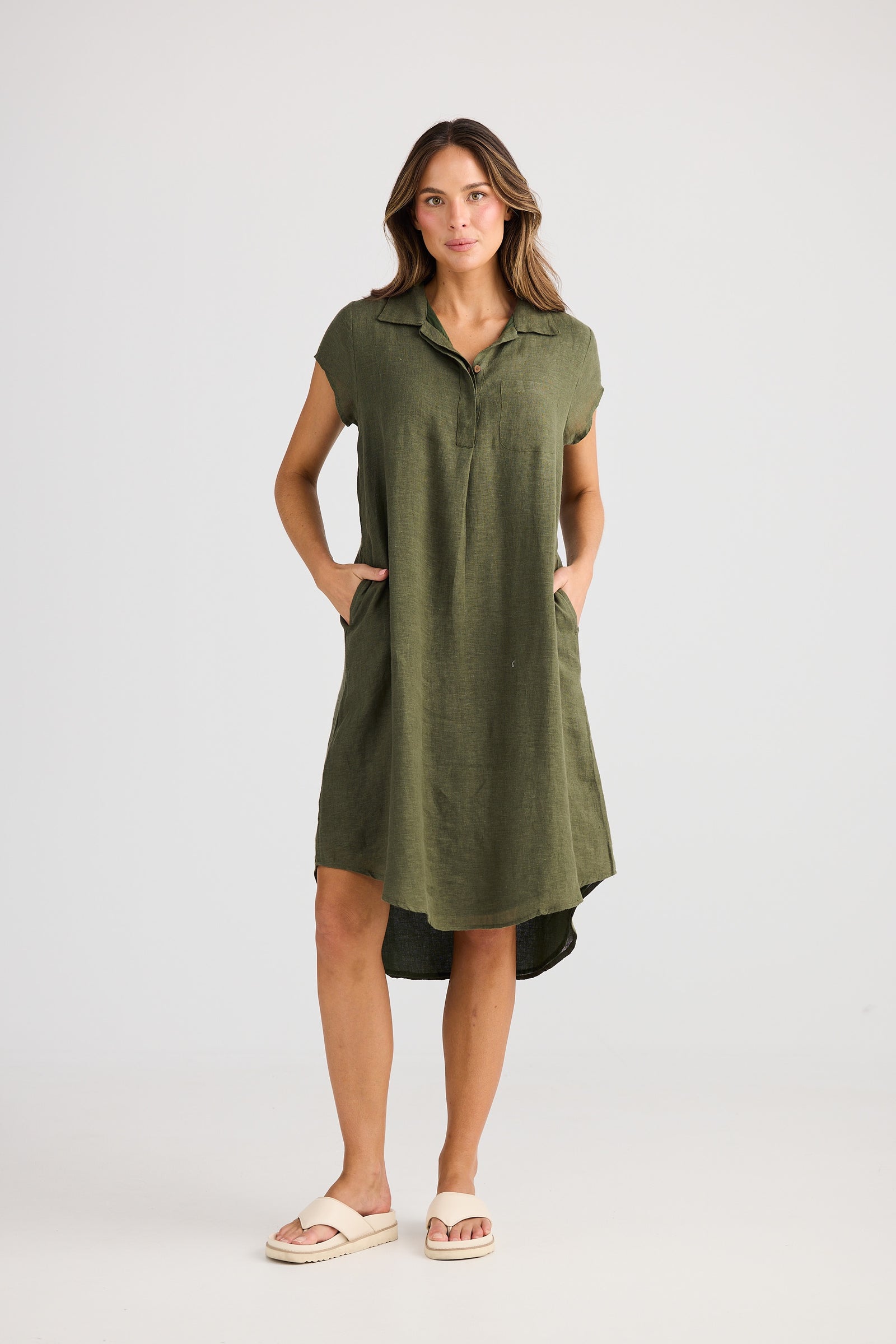 Ahoy Linen Tunic Dress