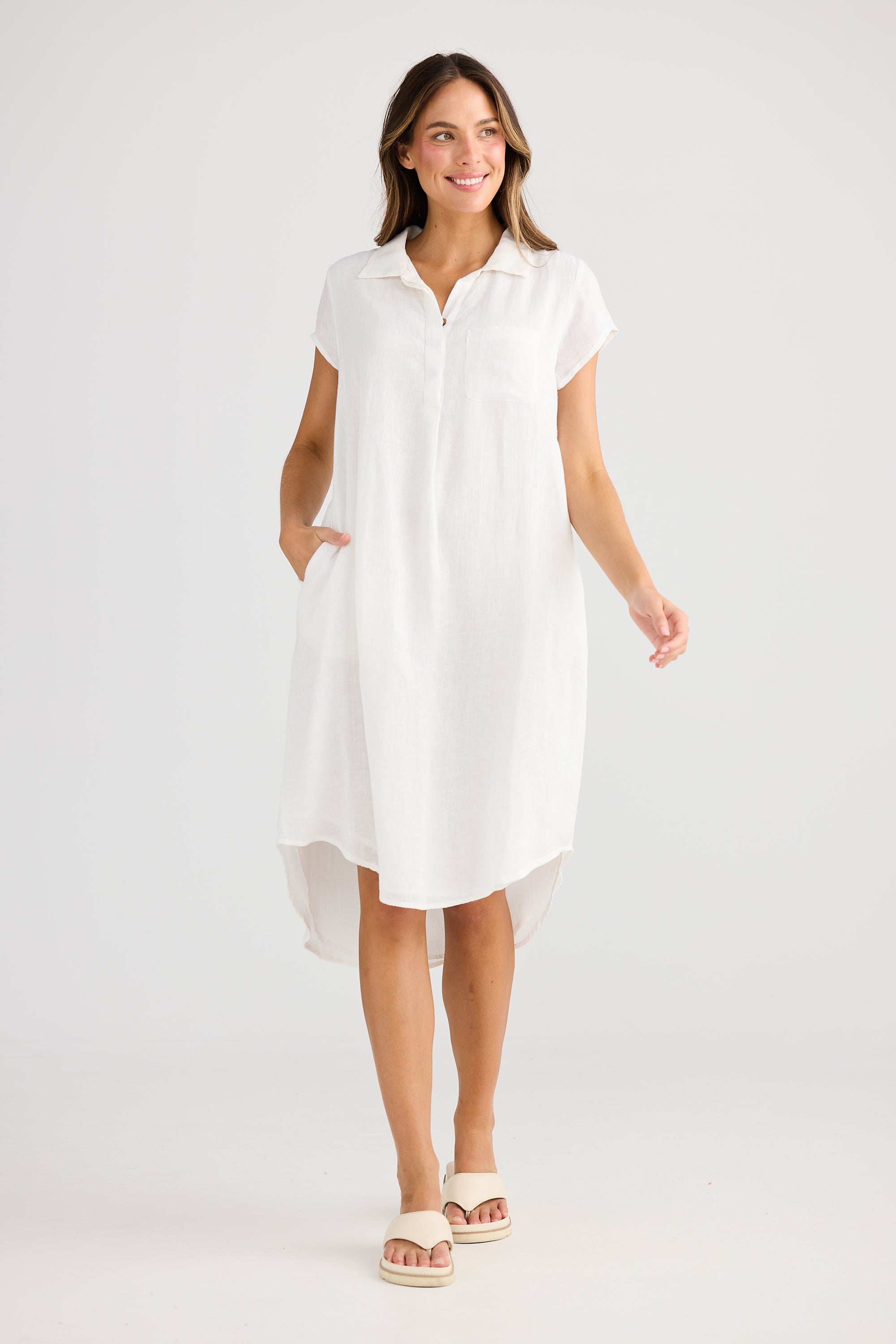 Ahoy Linen Tunic Dress