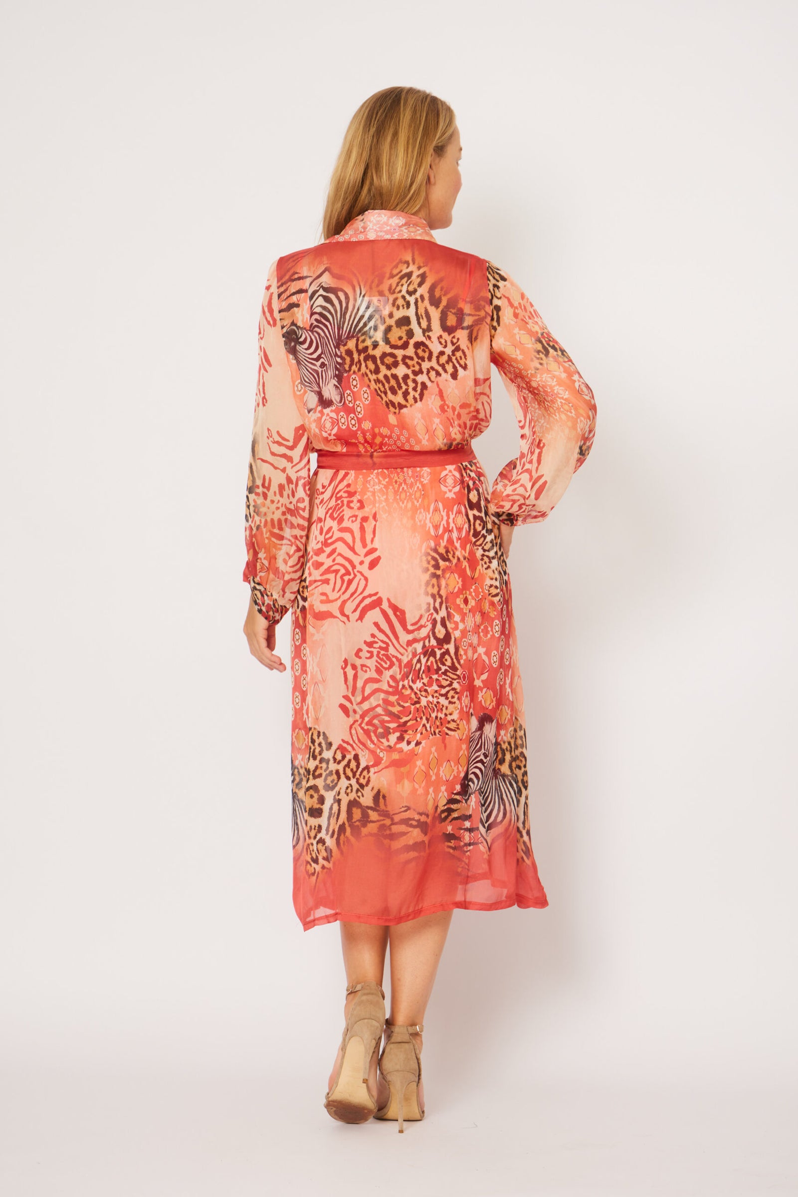 Animal Slip Shirt Dress