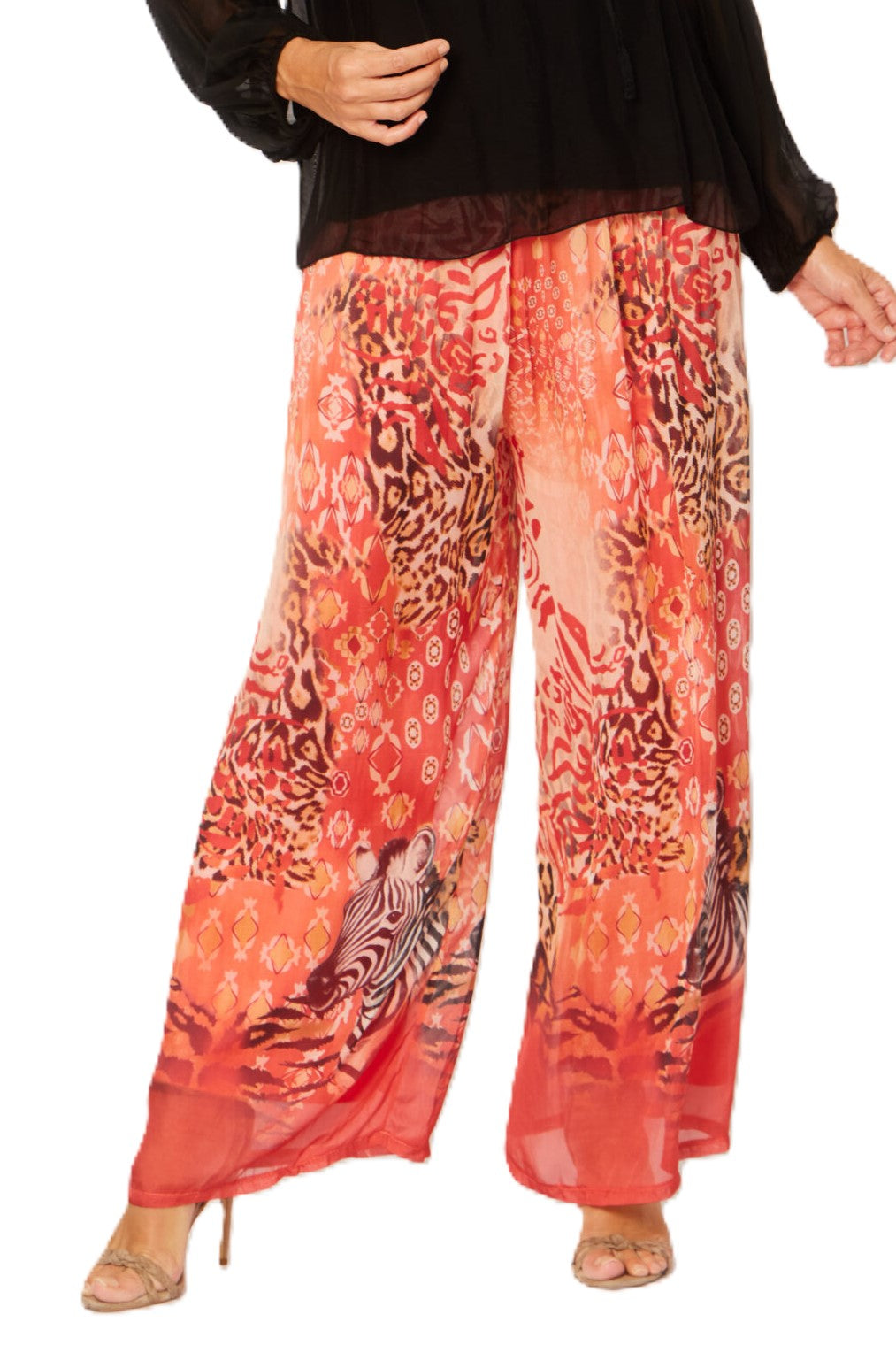 Animal Silk Pants
