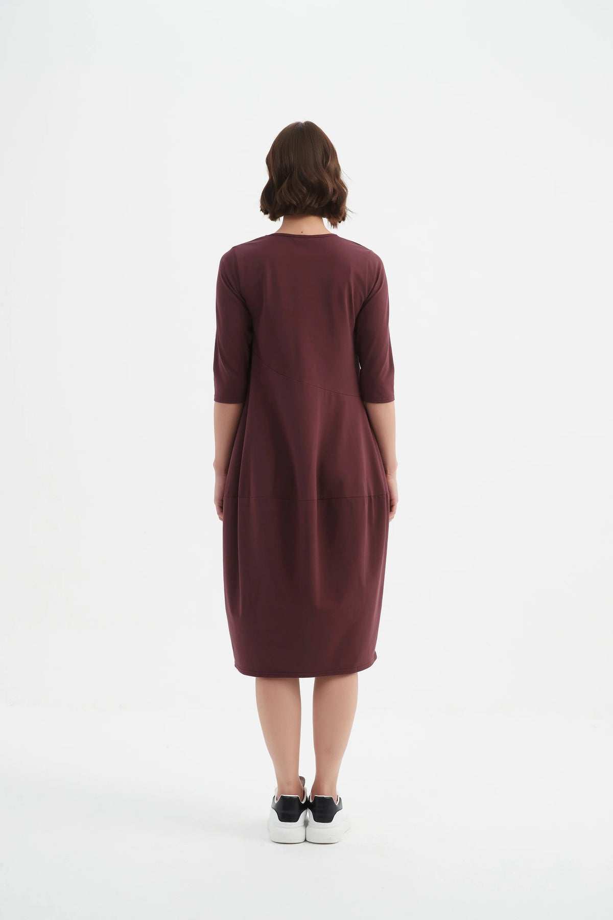 Diagonal Seam Winter Dress