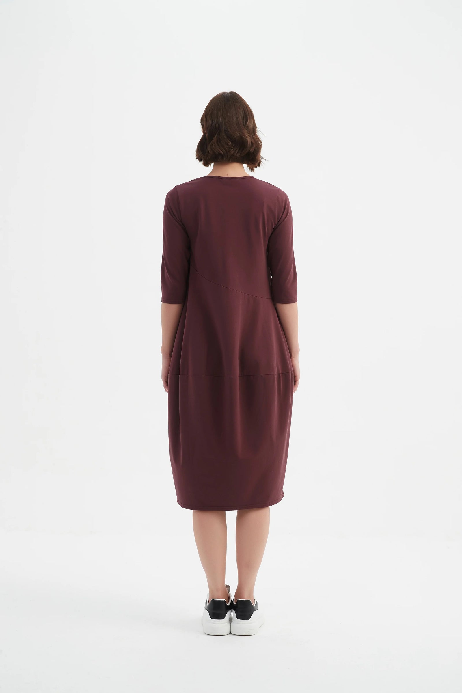 Diagonal Seam Winter Dress