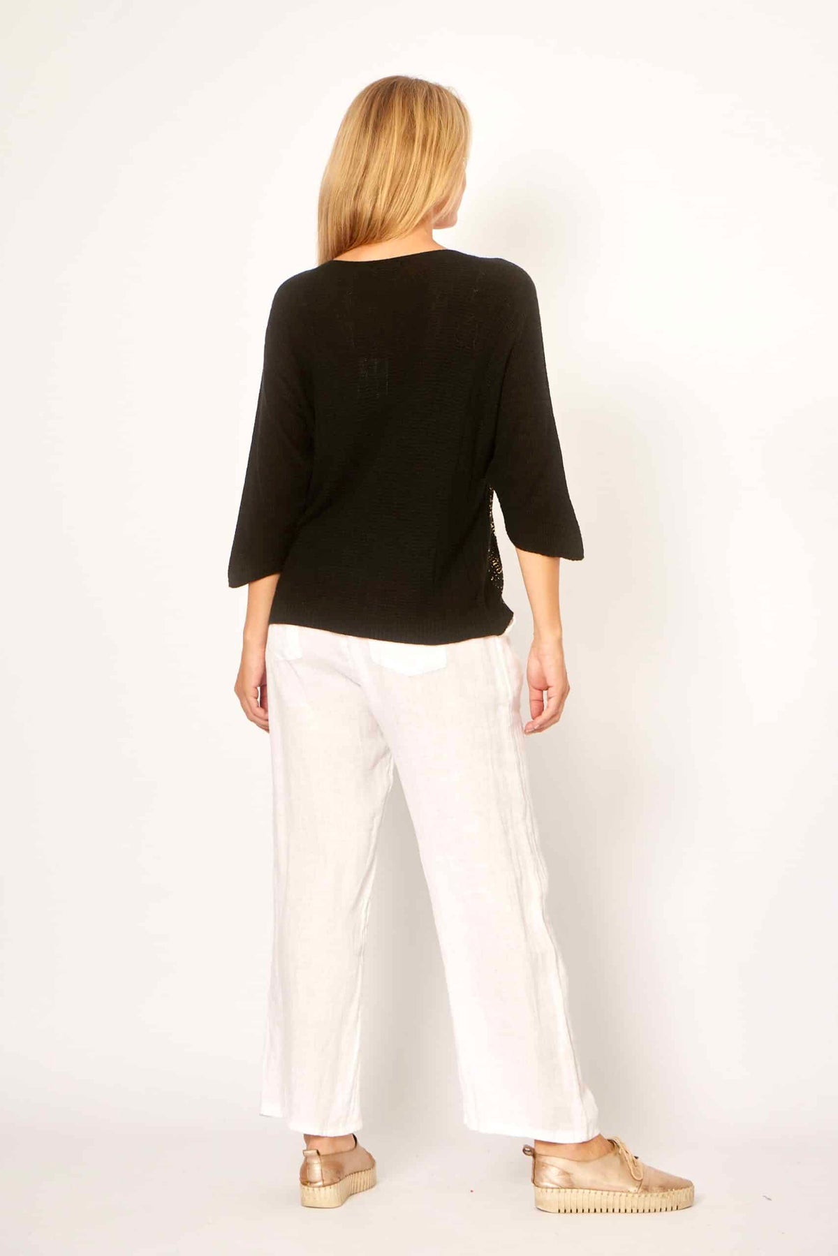 Gold Foil Knitted Top