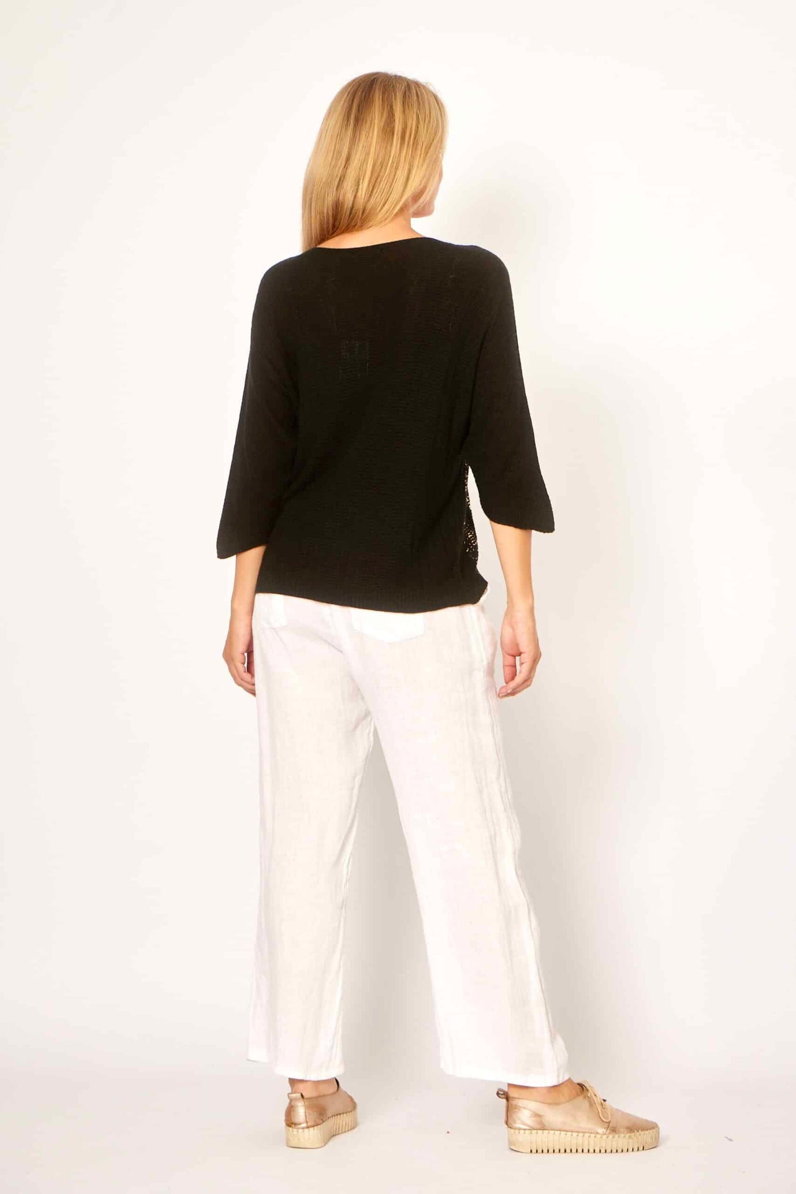 Gold Foil Knitted Top